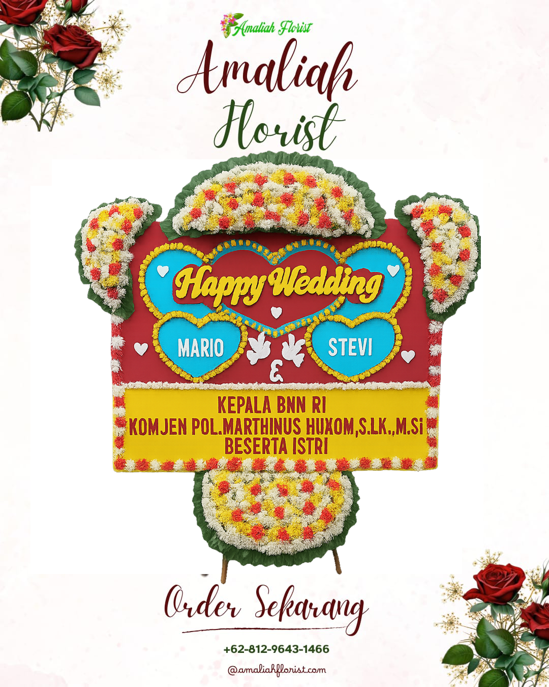 Papan Bunga Pernikahan Kedungkandang